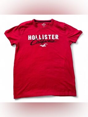Hollister California Logo Tee - Red, Women's Size Small